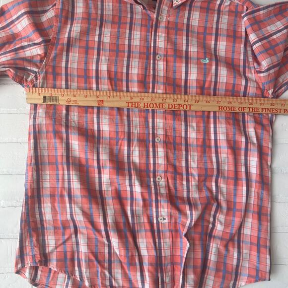 Southern Marsh Men's Pink Blue White Long Sleeve Button Down Plaid -sz M - Picture 6 of 6